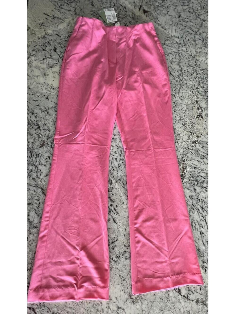 H&M Pink Trousers Sz 8 Womens New With Tag
